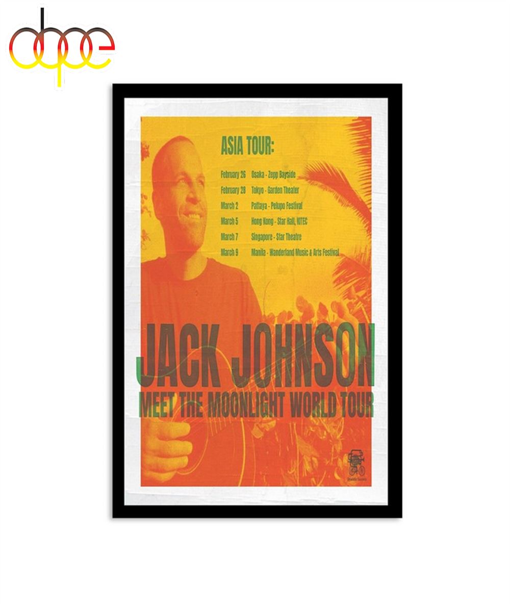 Jack Johnson Asia 2024 Tour Poster