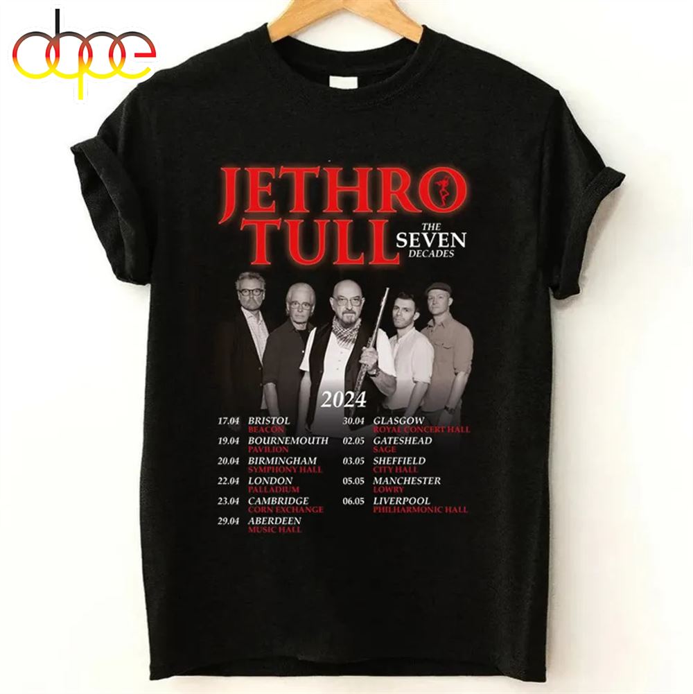 Jethro Tull T Shirt Tour 2024 Music Shirt Unisex For Fans
