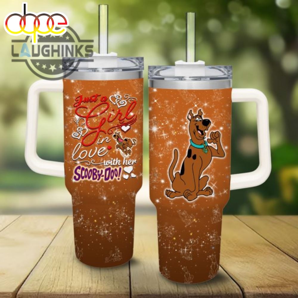 Just A Girl Loves Scooby Doo 40Oz Tumbler With Handle And Straw Lid 40 Oz Stanley Travel Cups NEW