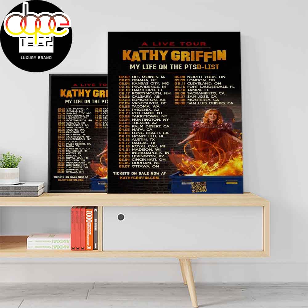 Kathy Griffin My Life On The Ptso List A Live Tour Fan Gifts Home Decor Poster Canvas