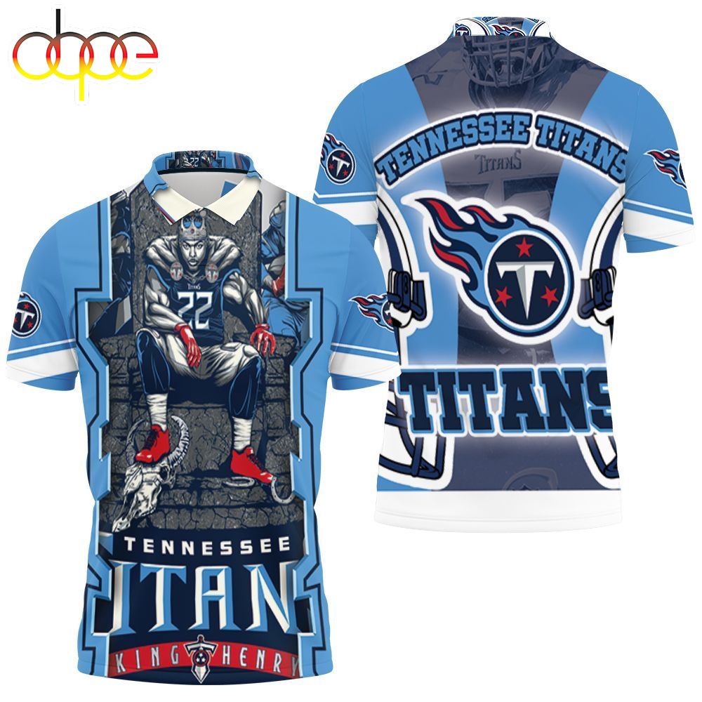 King Derrick Henry 22 Tennessee Titans Afc Sotuh Division Champions Super Bowl Polo Shirt