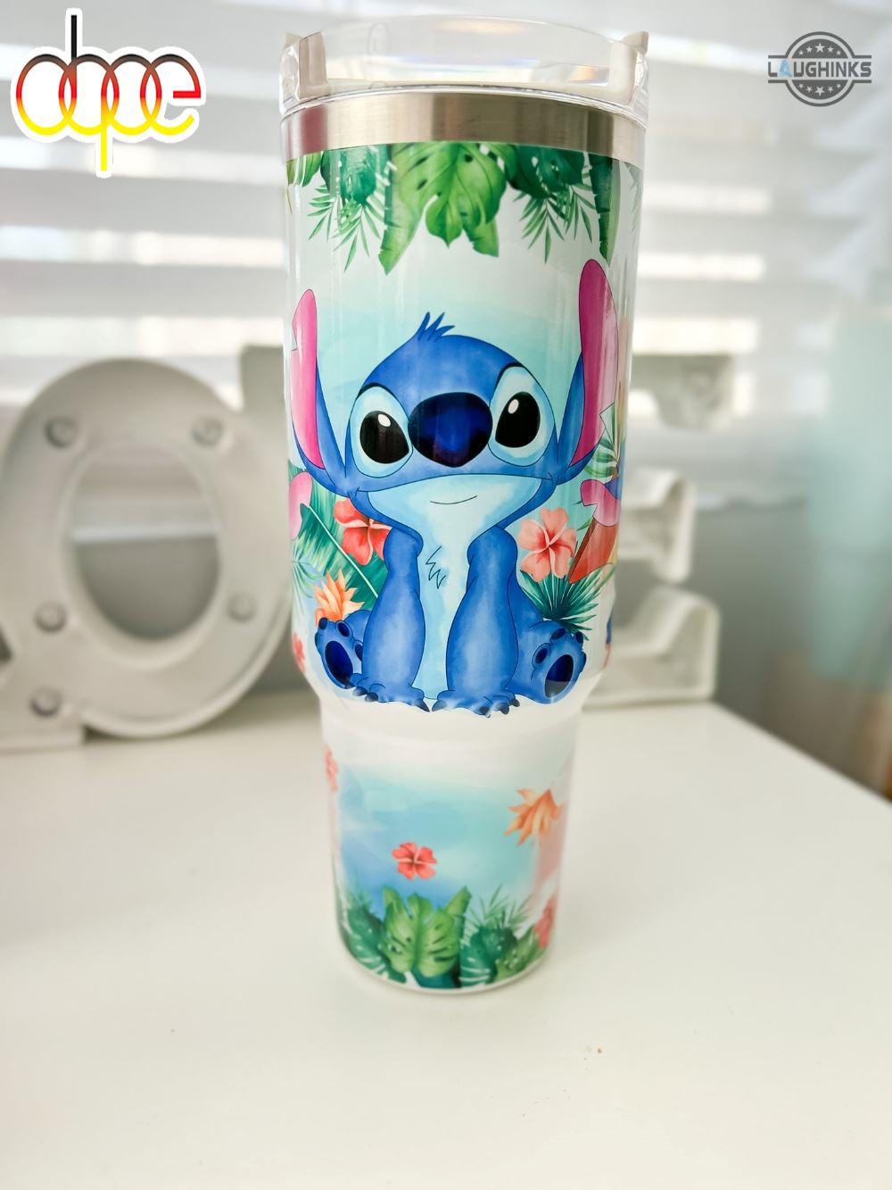 Lilo And Stitch Cup 40Oz Cute Stitch Disney Movie Aloha Hawaiian Stainless Steel Stanley Tumbler Dupe Cup With Handle 40 Oz NEW