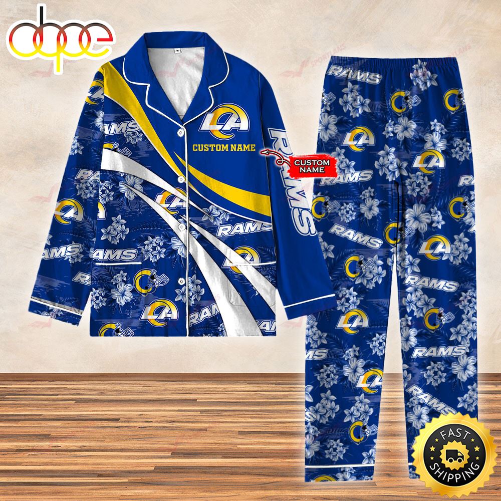 Los Angeles Rams NFL 3D Personalized Pajamas Set For Kids &amp Adult