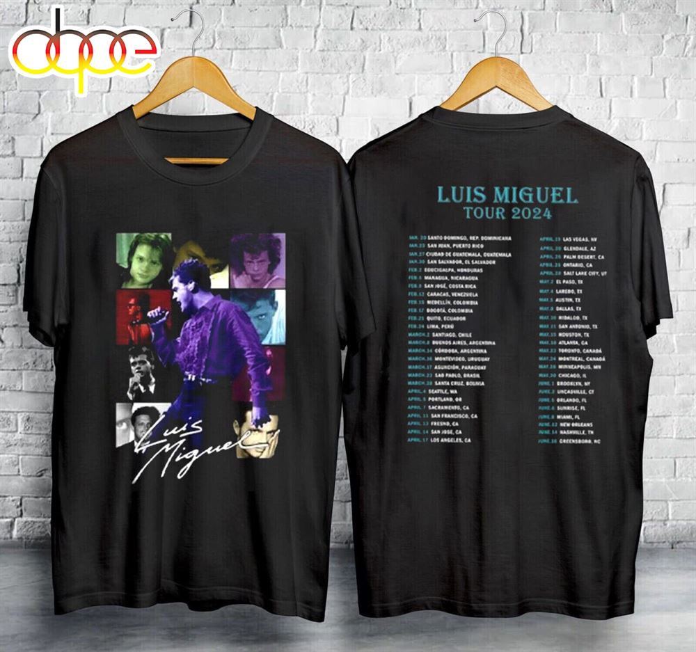 Luis Miguel World Tour 2024 Music T Shirt