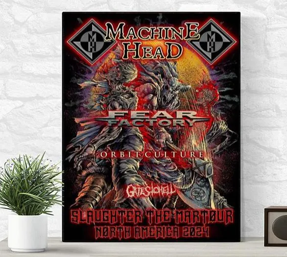 Machine Head 2024 North American Tour Poster Canvas