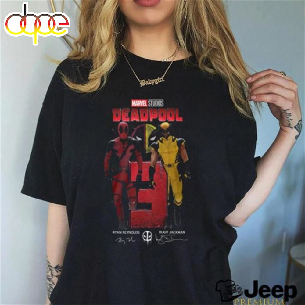 Marvel Studios Deadpool Ryan Reynolds Hugh Jackman Shirt