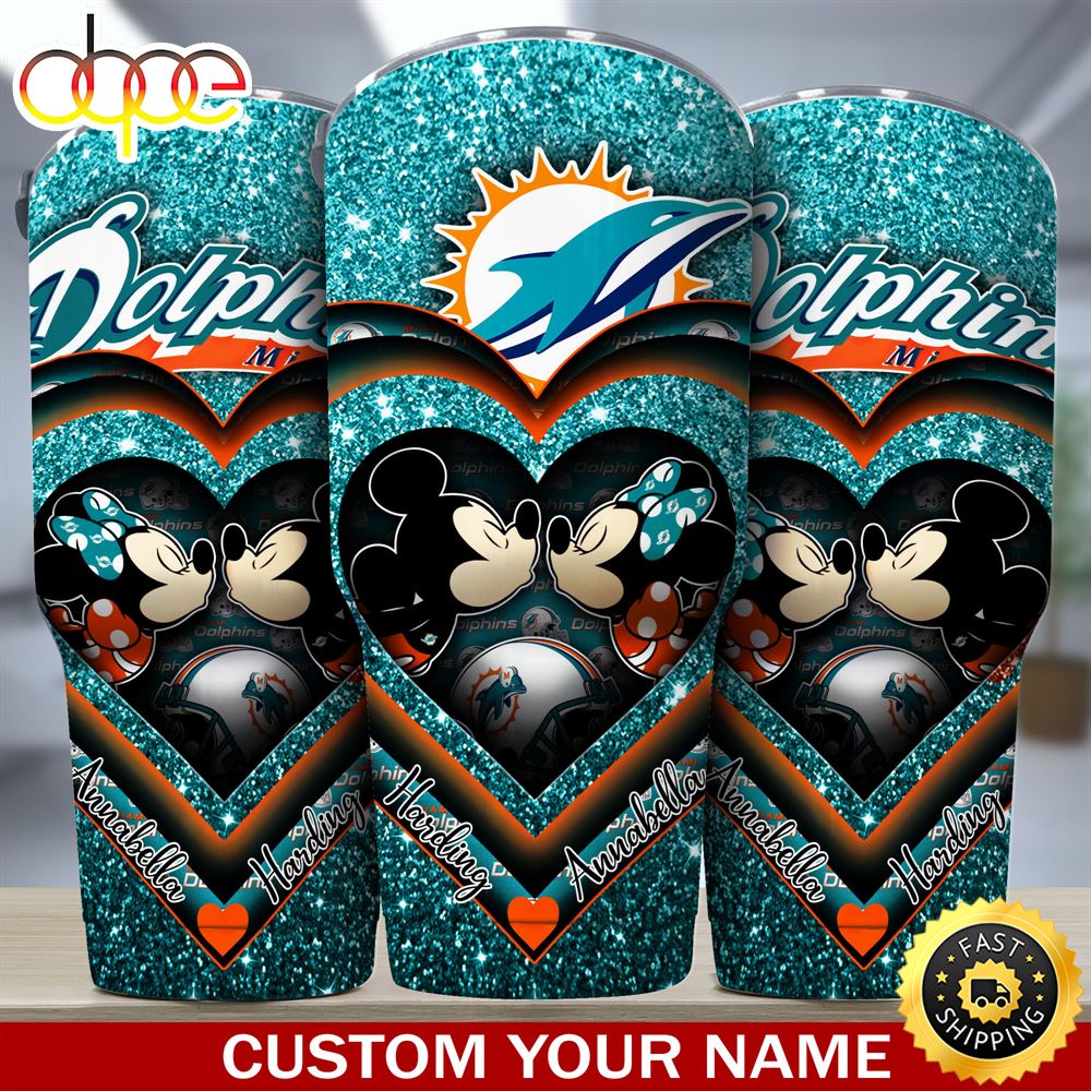Miami Dolphins NFL Custom Tumbler For Couples This