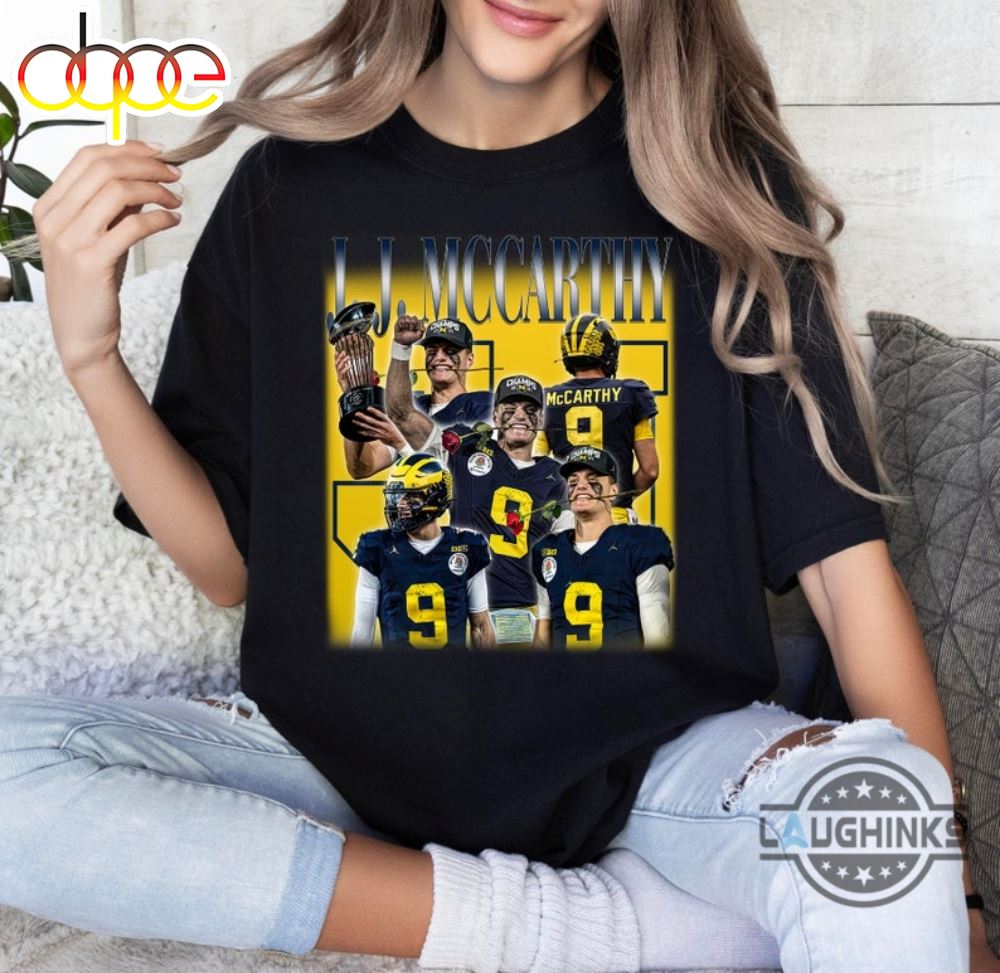 Michigan National Champion Sweatshirt Tshirt Hoodie J J Mccarthy Vintage Bootleg Tee Michigan Wolverines Graphic Football 2024 Rose Bowl Shirt