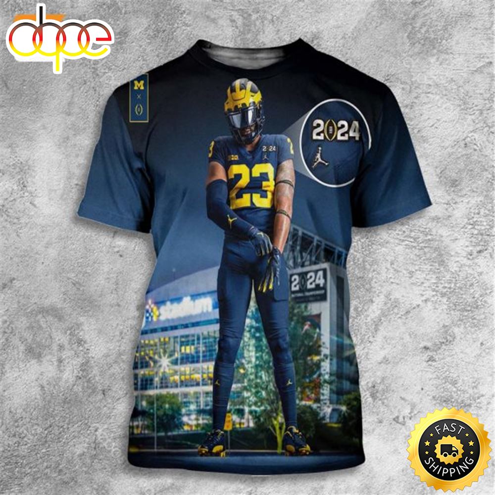 Michigan Wolverines With Uniform In CFP National Championship 2024 All Over Print Shirt