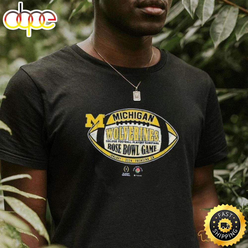 Michigan Wolverines 2024 Football Icon Cfp Rose Bowl Bound Shirts T Shirt