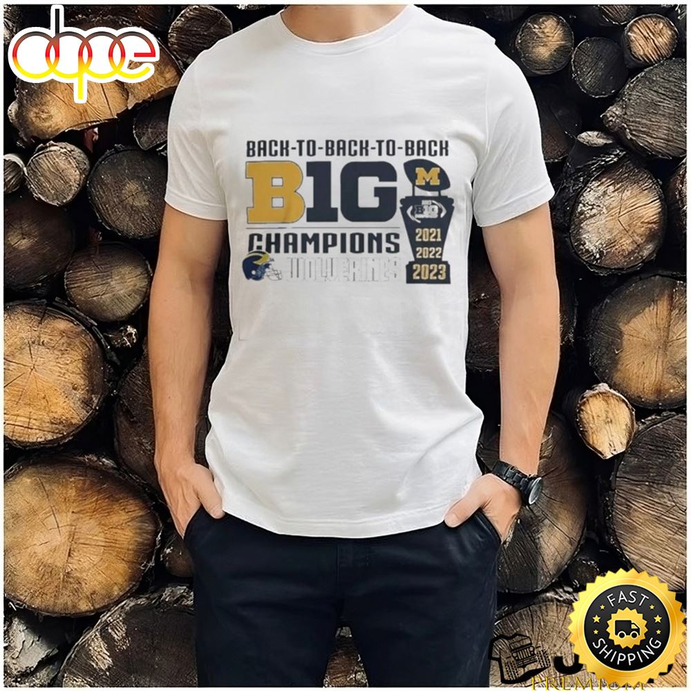 Michigan Wolverines Logo 2023 Big 10 Trophy Conference Champions T Shirt W3sc6r.jpg
