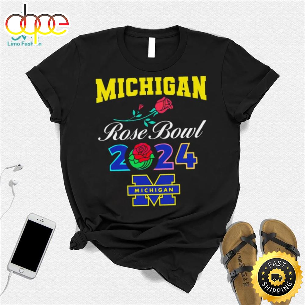 Michigan Wolverines Rose Bowl Game 2024 Football Logo Shirt T Shirt