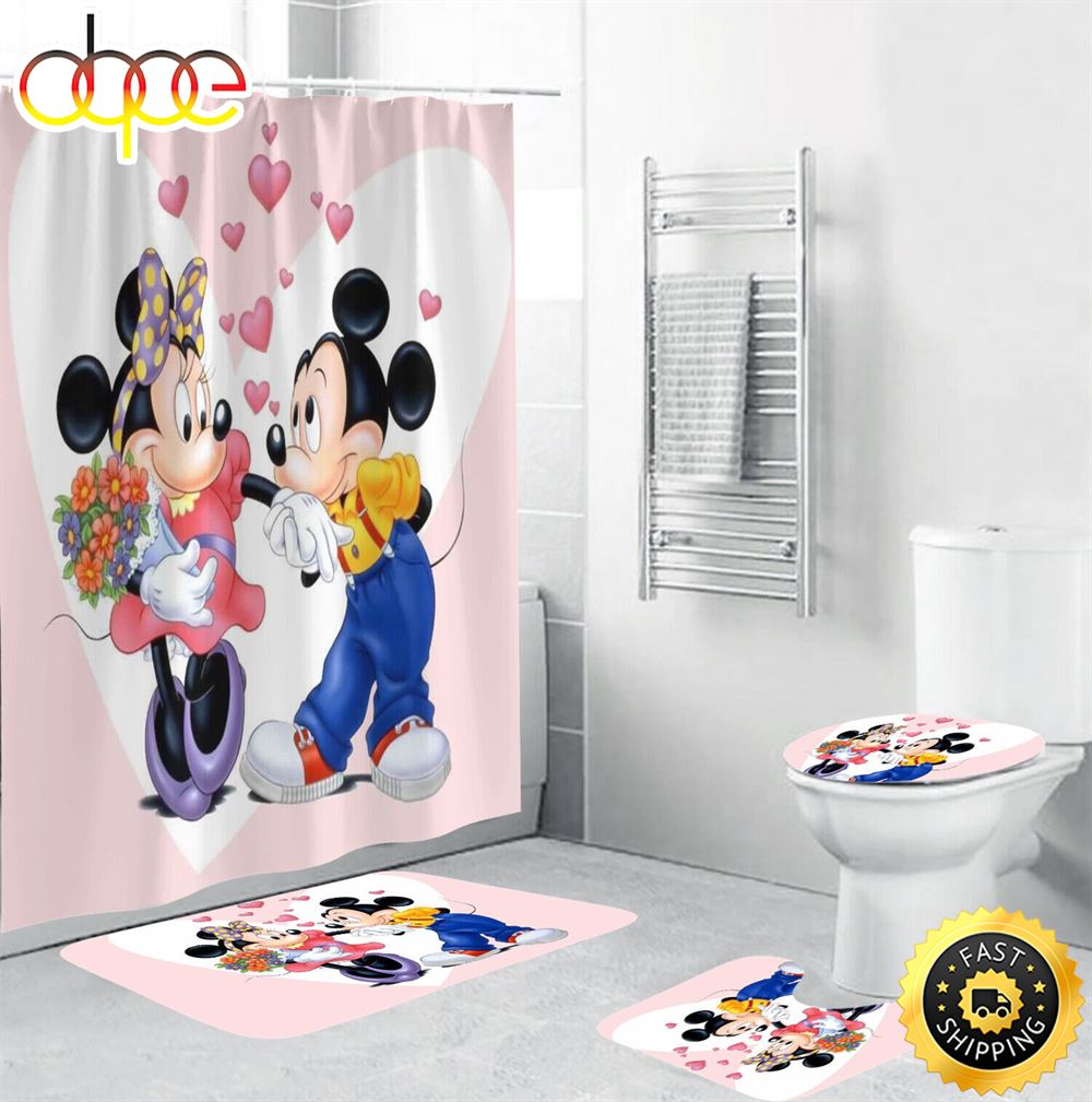 Mickey And Minnie Shower Curtain Sets Bathroom Sets
