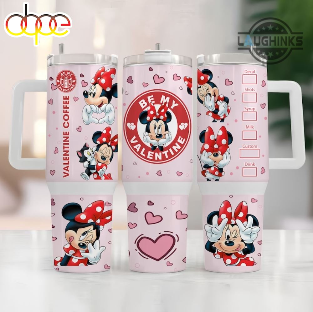 Mickey Mouse Starbucks Cup Valentine Disney 40oz Tumbler Valentines Day Gift For Coffee Lovers Disneyland 40 Oz Stainless Steel Stanley Tumblers