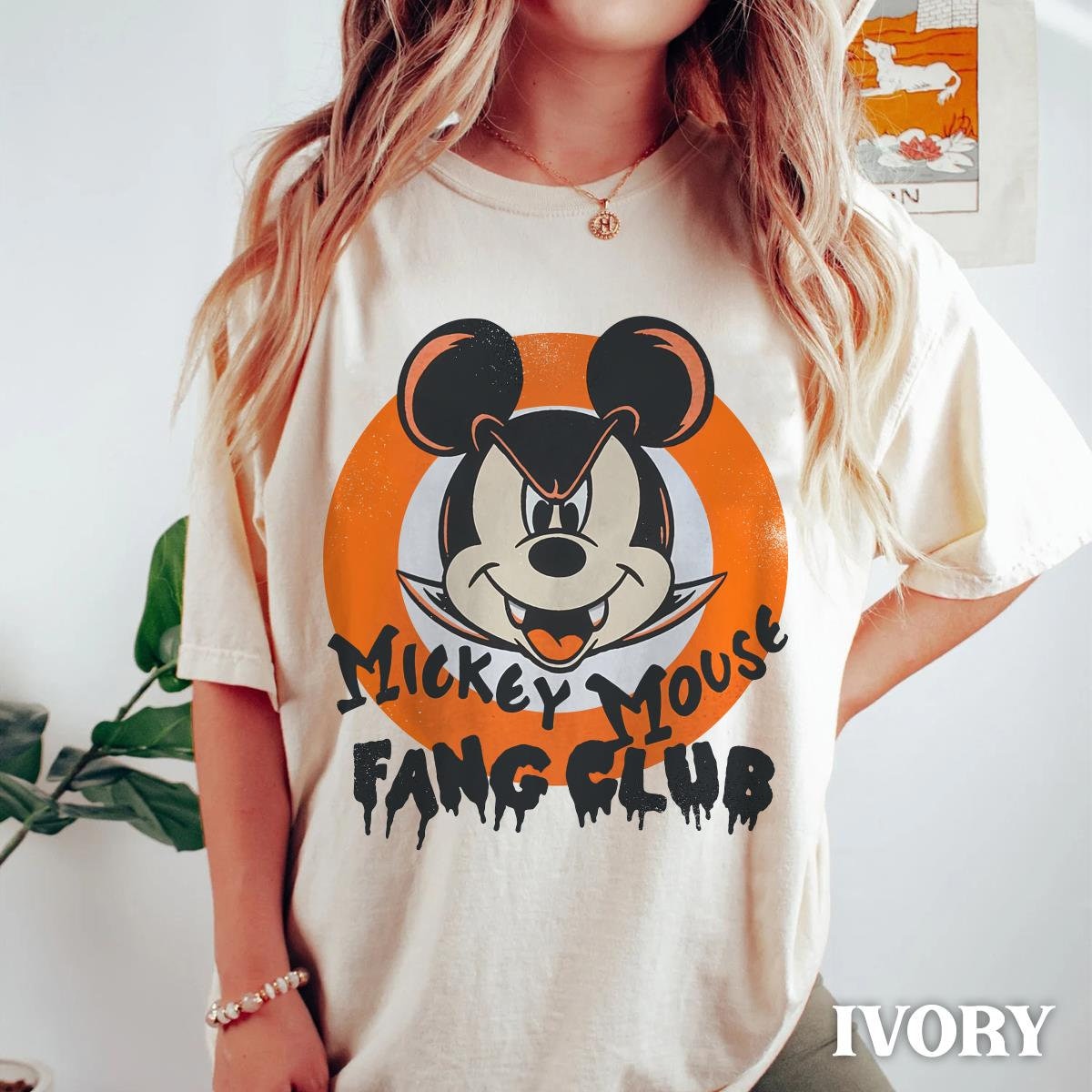 Mickey Vampire Fang Club Disney Halloween Family Trip Shirt