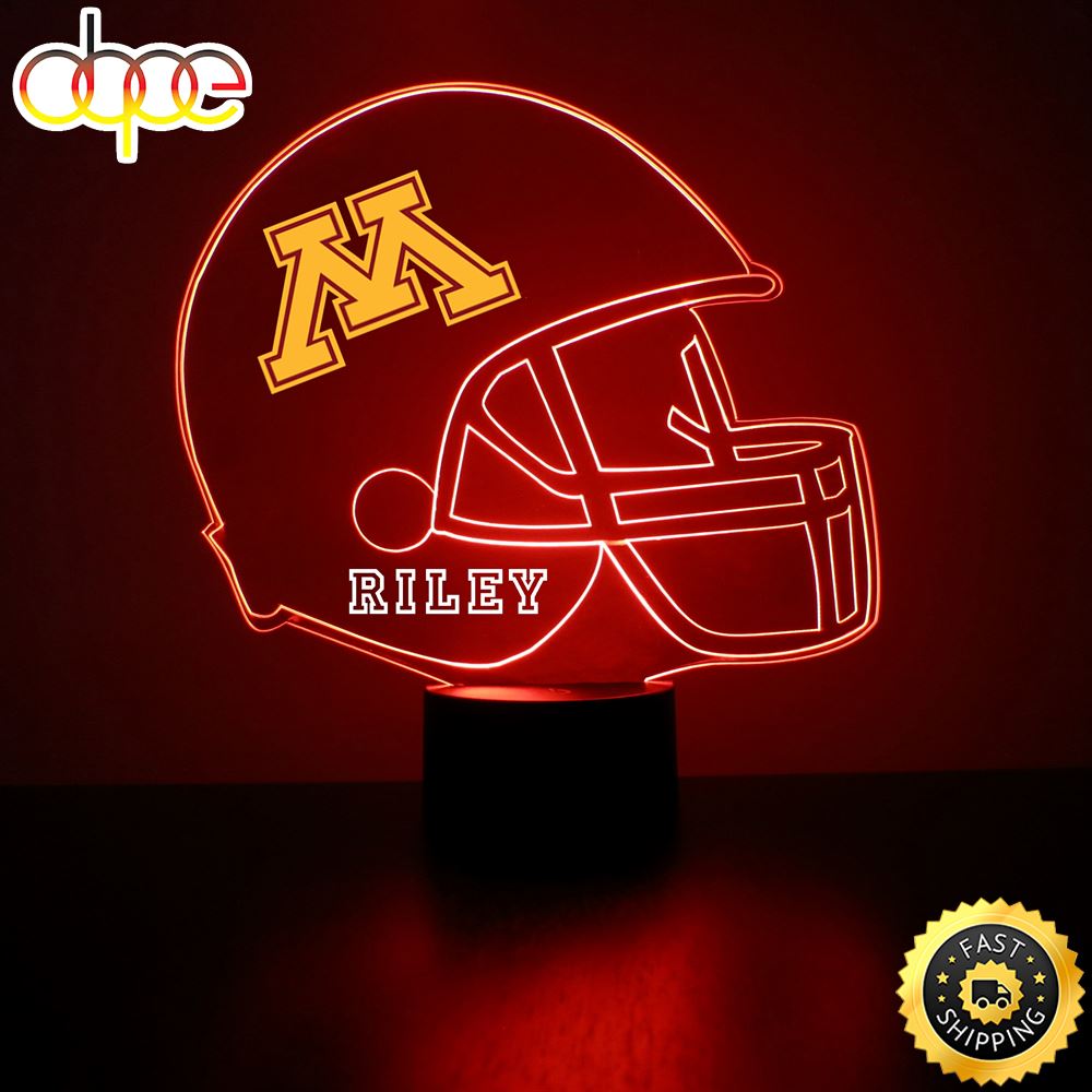 Minnesota Golden Gophers Football Helmet Led Sports Fan Lamp