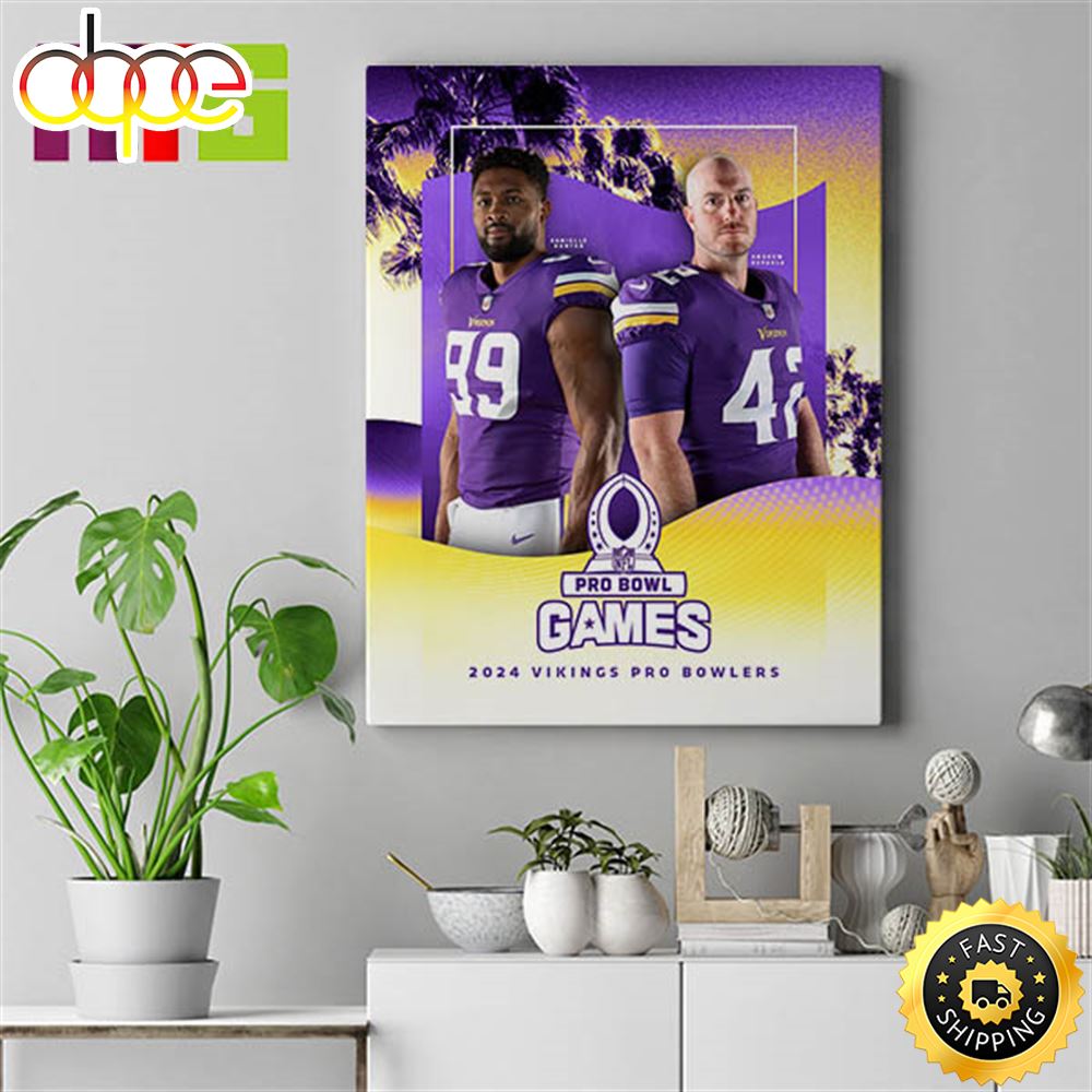 Minnesota Vikings Players Selected For NFC 2024 Pro Bowl Roster Home Decoration Poster Canvas
