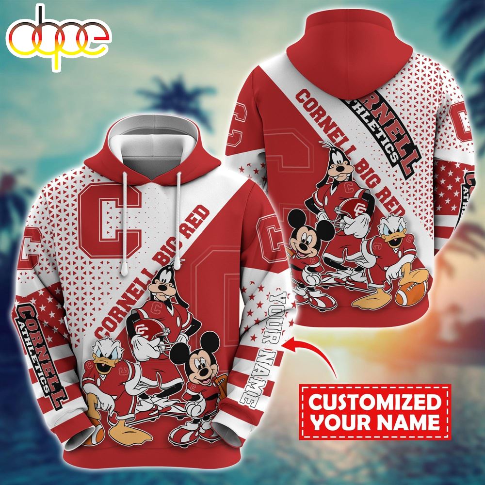 NCAA And Mickey Cornell Big Red Character Cartoon Movie Custom Name Hoodie New Arrivals