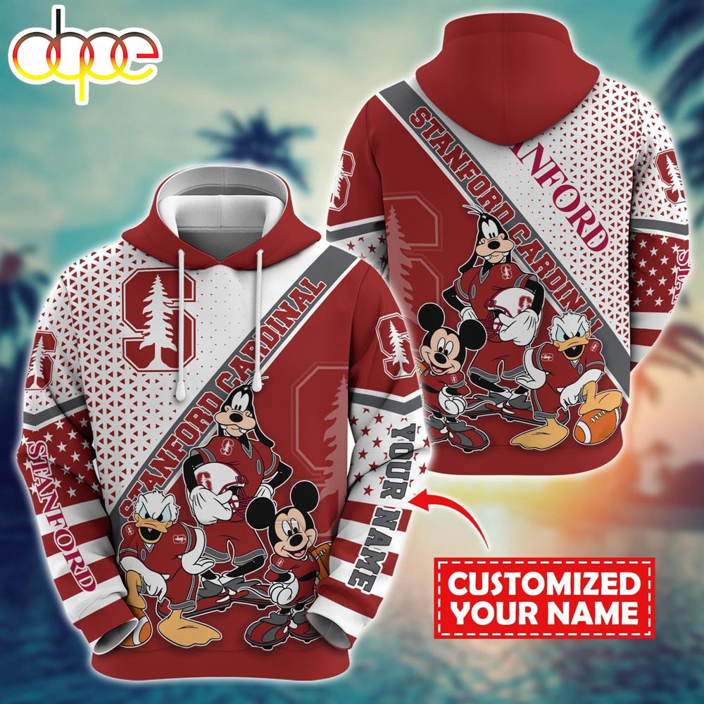 NCAA And Mickey Stanford Cardinal Character Cartoon Movie Custom Name Hoodie New Arrivals