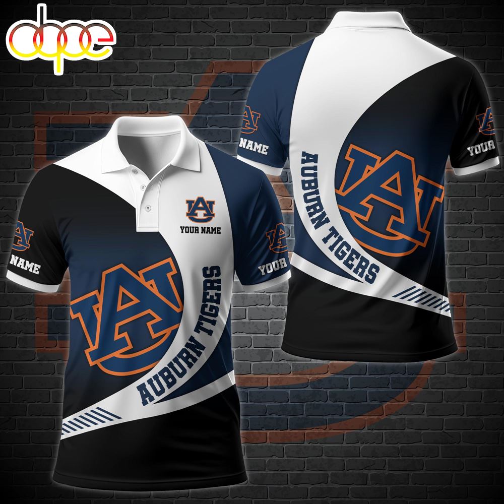 NCAA Auburn Tigers Team Polo Shirt Custom Your Name