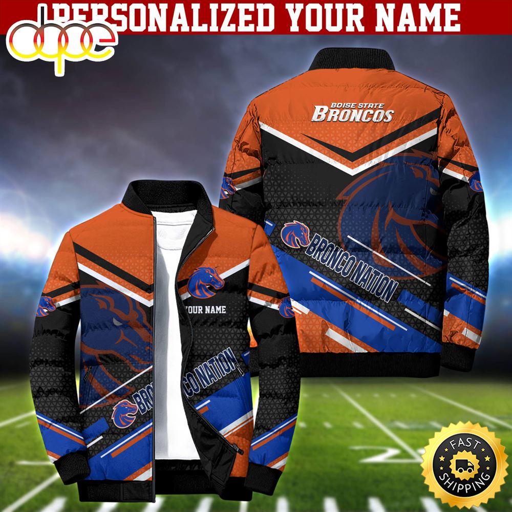 NCAA Boise State Broncos Puffer Jacket Personalized Your Name