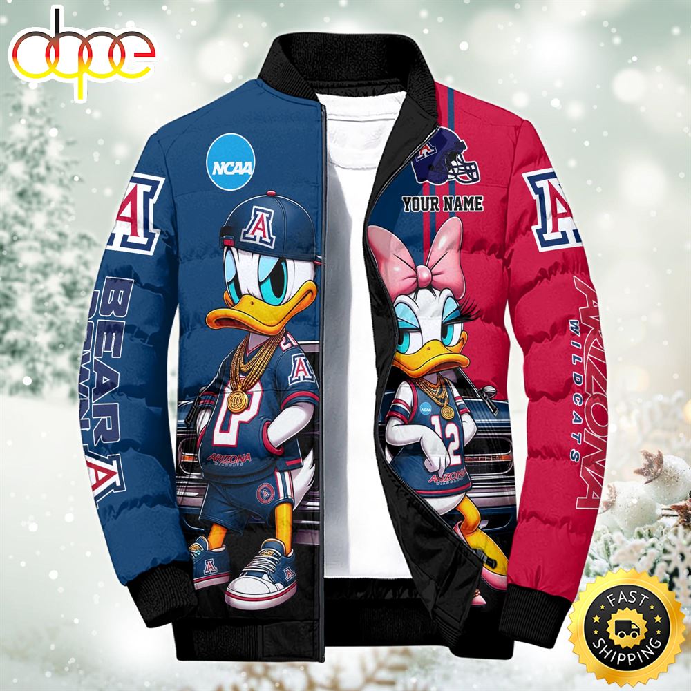 NCAA Disney Arizona Wildcats Sport Puffer Jacket For Fans Custom Puffer Jacket