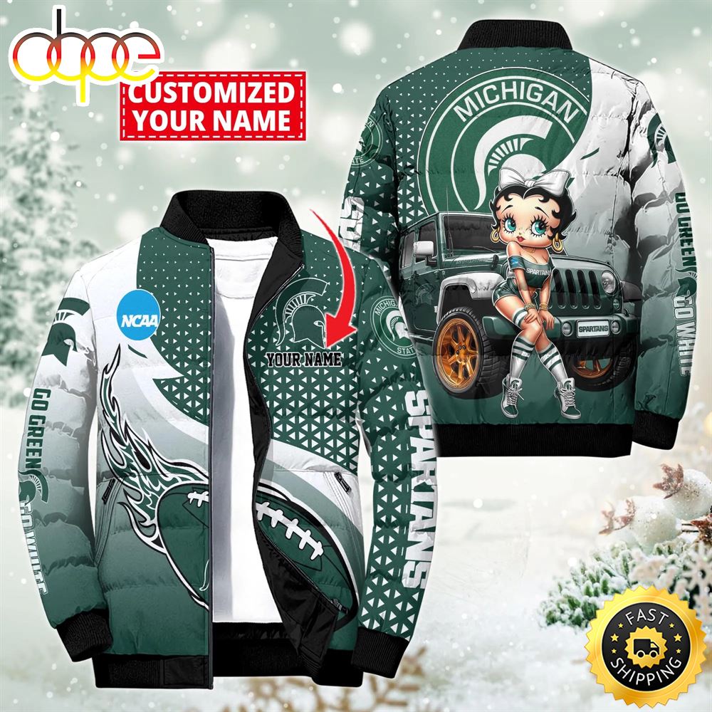 NCAA Disney Michigan State Spartans Sport Puffer Jacket For Fans