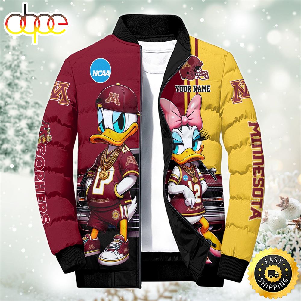 NCAA Disney Minnesota Golden Gophers Sport Puffer Jacket For Fans Custom Puffer Jacket