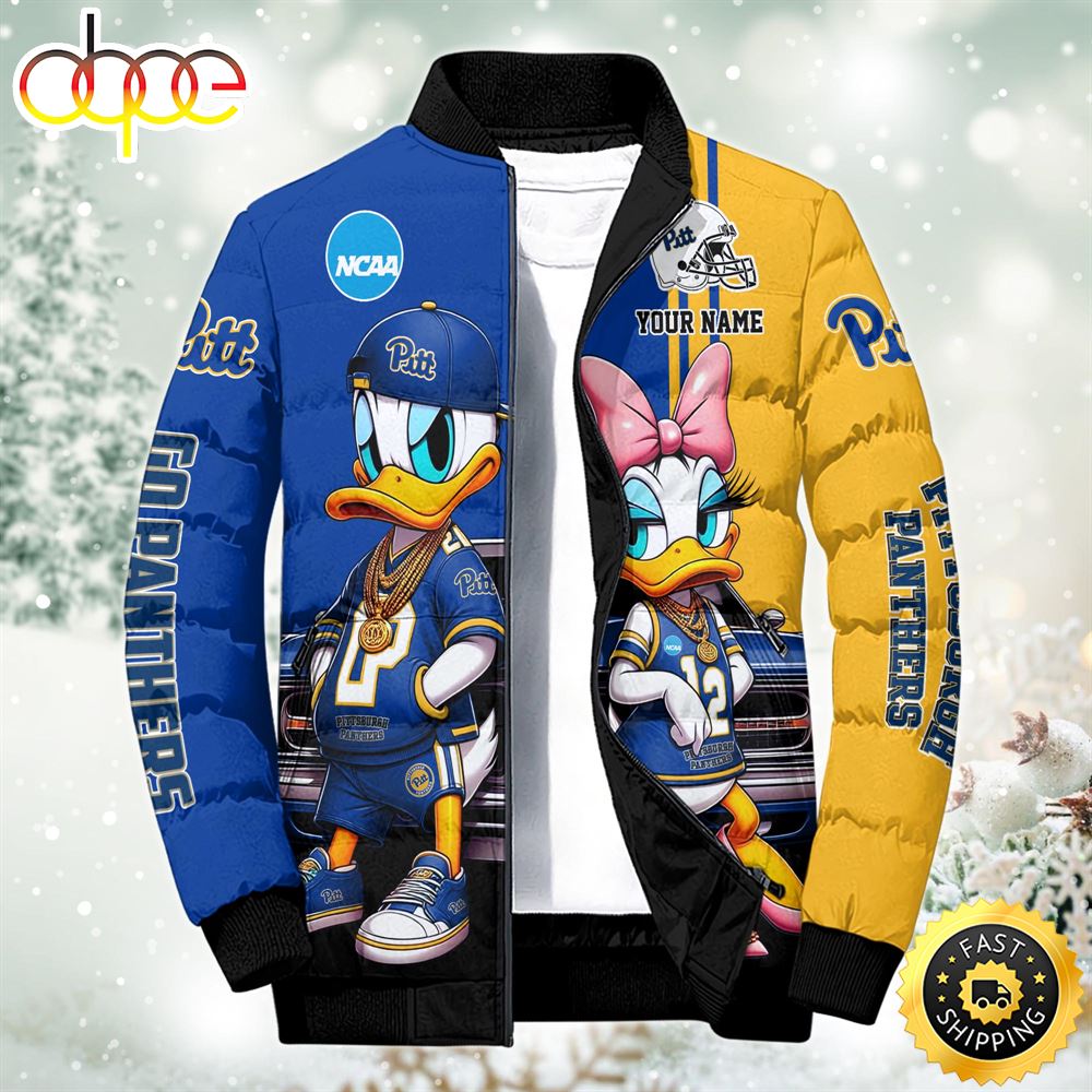 NCAA Disney Pittsburgh Panthers Sport Puffer Jacket For Fans Custom Puffer Jacket