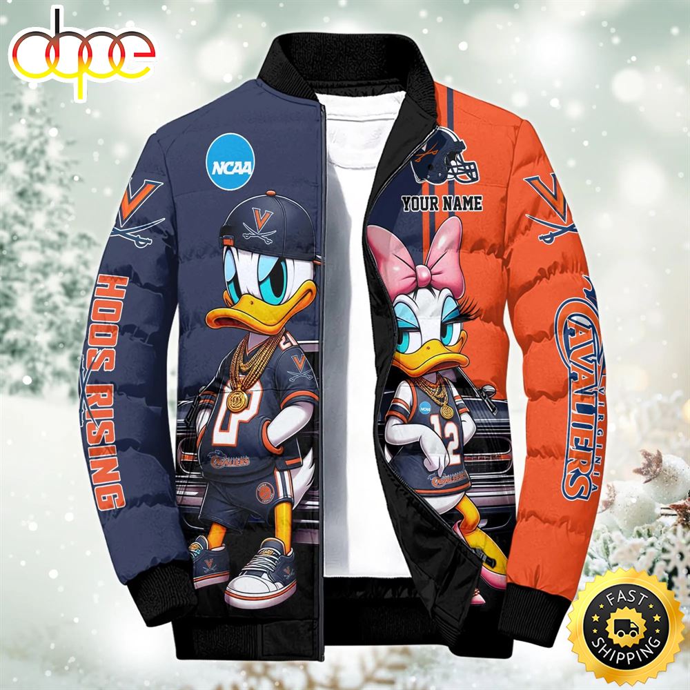 NCAA Disney Virginia Cavaliers Sport Puffer Jacket For Fans Custom Puffer Jacket