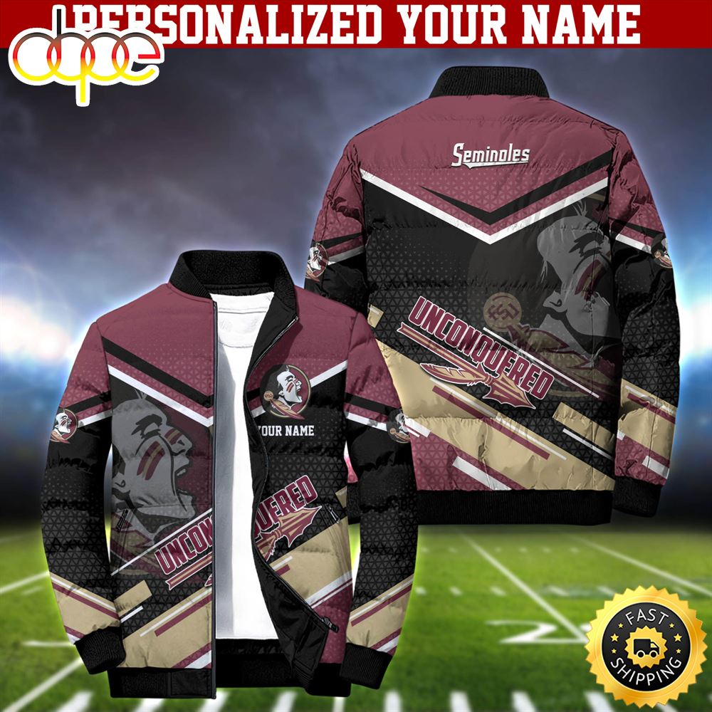 NCAA Florida State Seminoles Puffer Jacket Personalized Your Name