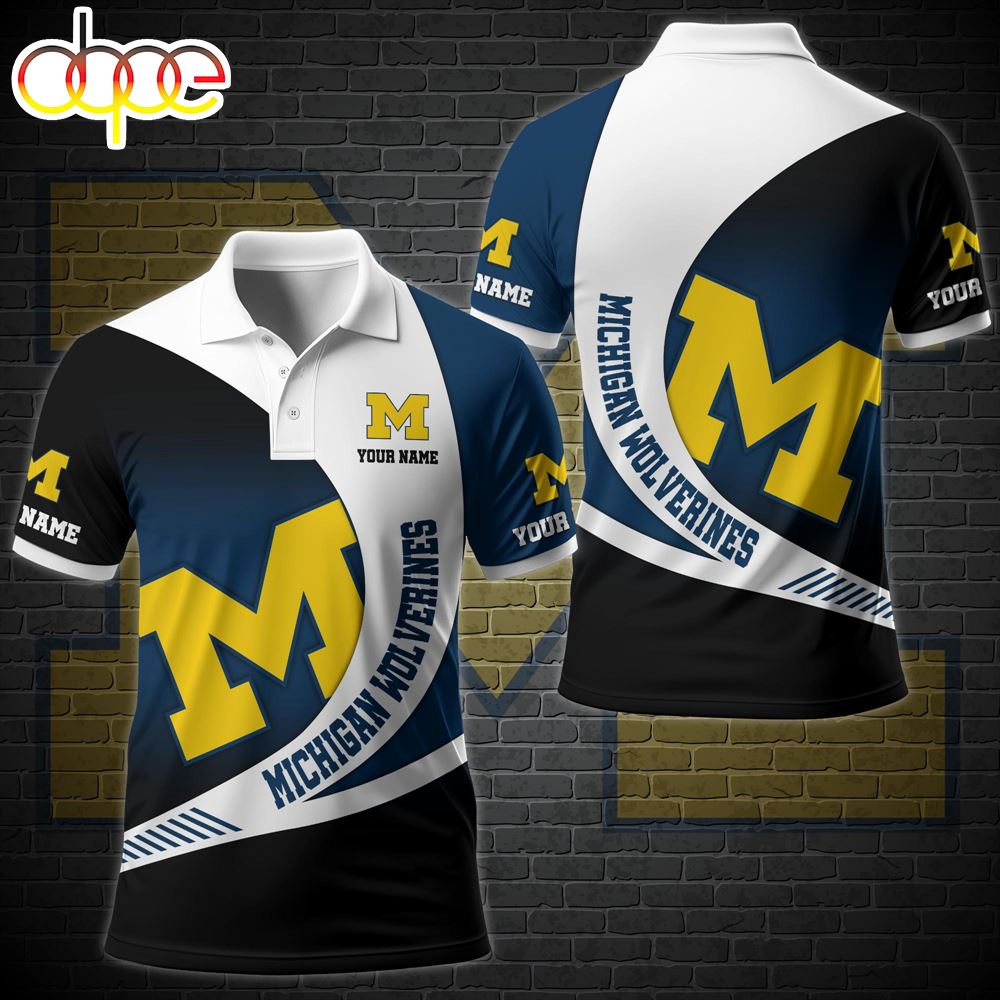 NCAA Michigan Wolverines Team Polo Shirt Custom Your Name