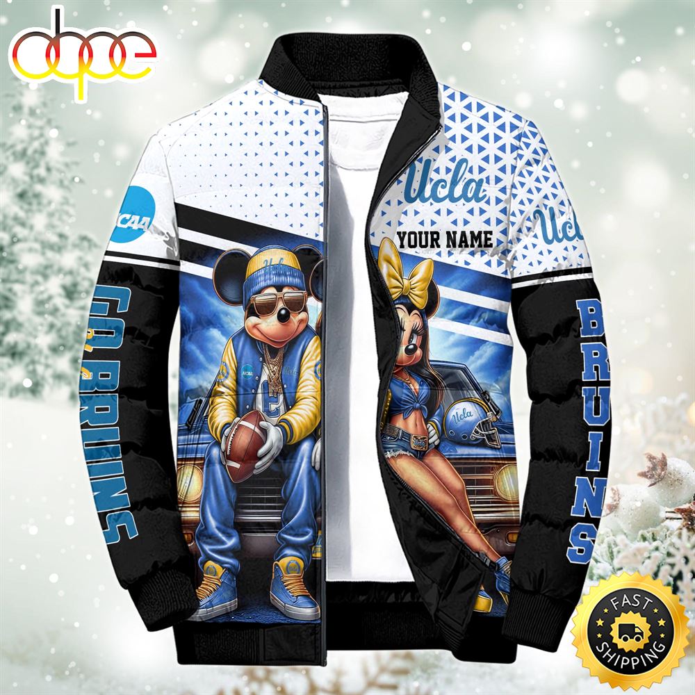 NCAA Mickey And Minnie Mouse UCLA Bruins Puffer Jacket Custom