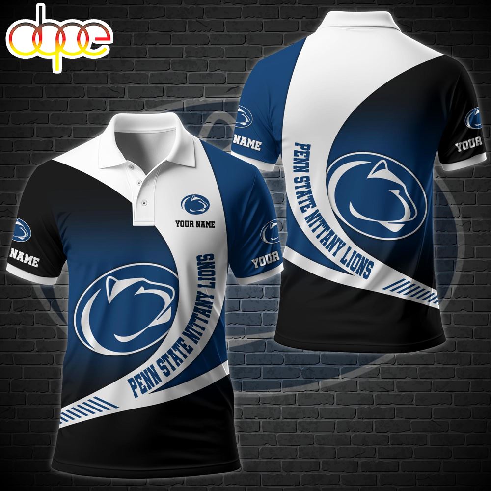 NCAA Penn State Nittany Lions Team Polo Shirt Custom Your Name