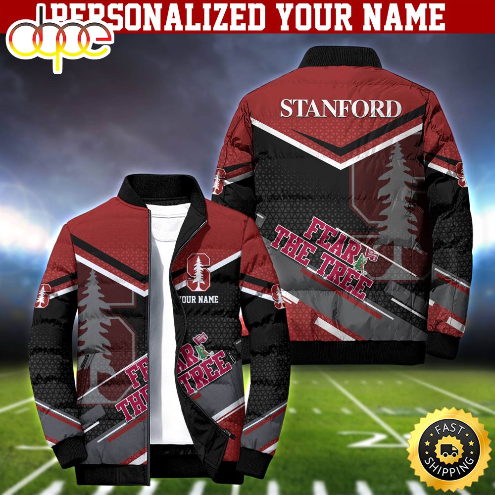 NCAA Stanford Cardinal Puffer Jacket Personalized Your Name
