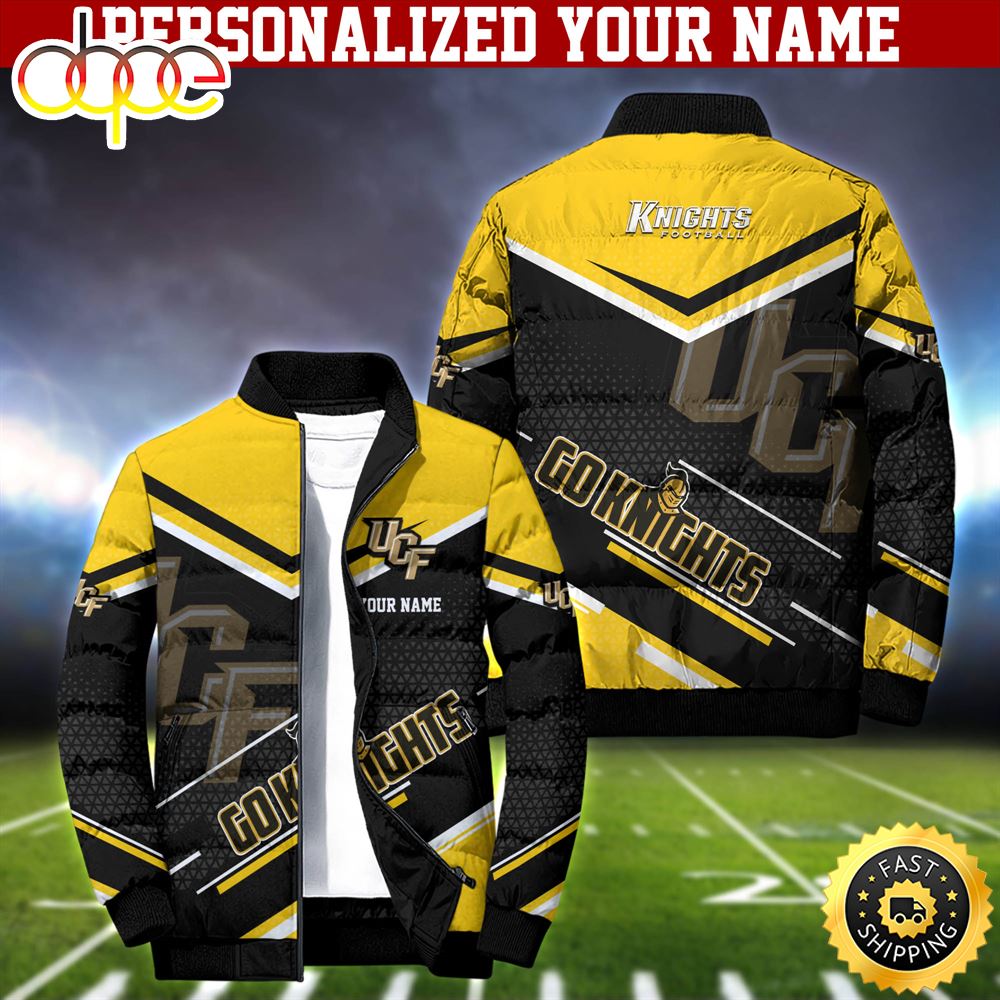NCAA UCF Knights Puffer Jacket Personalized Your Name