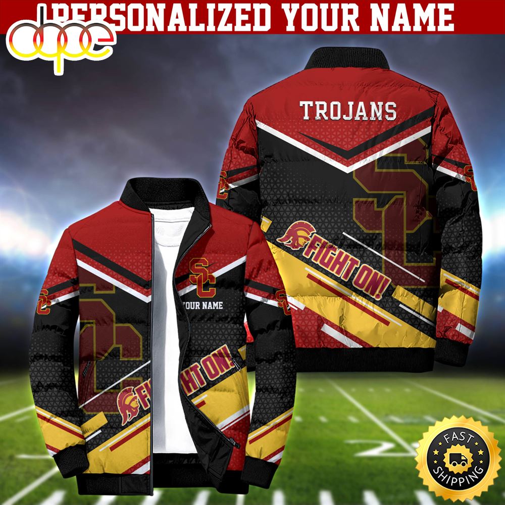 NCAA USC Trojans Puffer Jacket Personalized Your Name