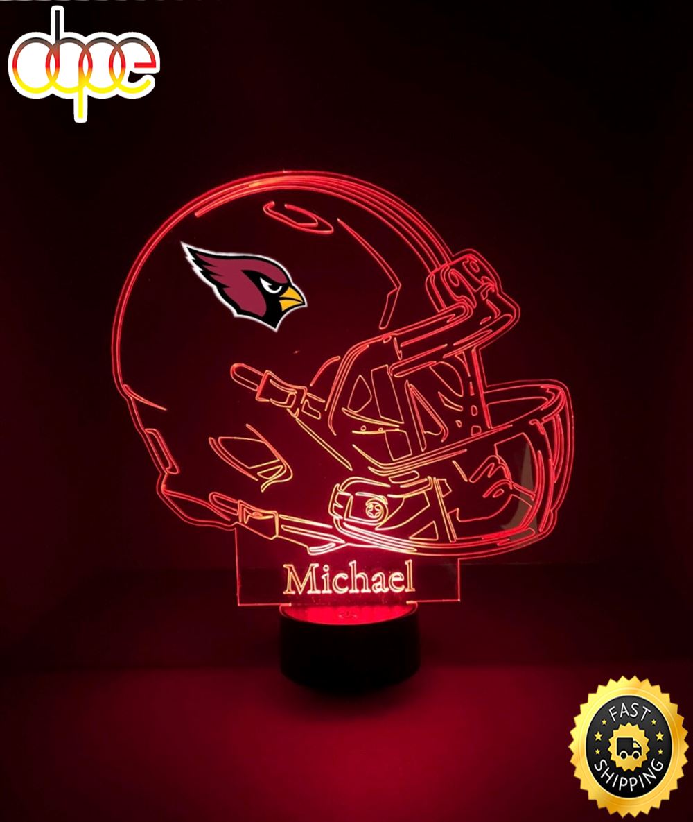NFL Arizona Cardinals Light Up Modern Helmet Nfl Football Led Sports Fan Lamp