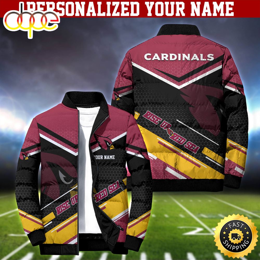 NFL Arizona Cardinals Puffer Jacket Personalized Your Name