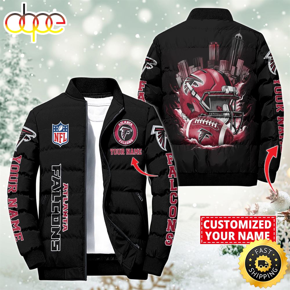 NFL Atlanta Falcons City Puffer Jacket Custom Name
