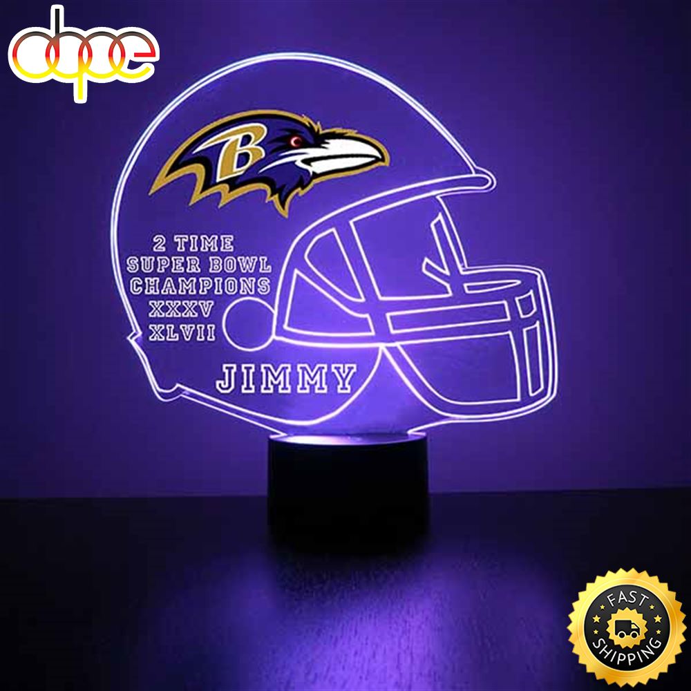 NFL Baltimore Ravens Football Led Sports Fan Lamp 1