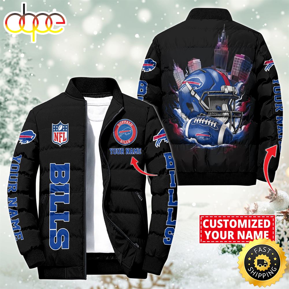 NFL Buffalo Bills City Puffer Jacket Custom Name