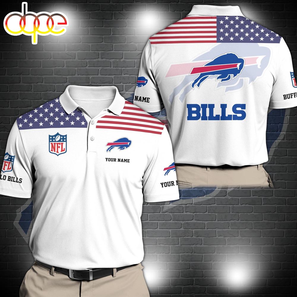 NFL Buffalo Bills Sport Polo Shirt Custom Your Name