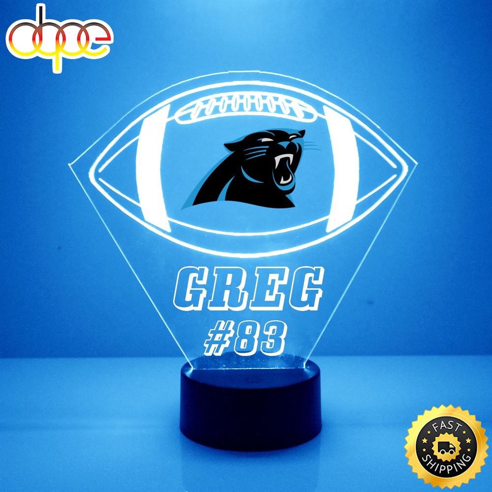 NFL Carolina Panthers Football Led Sports Fan Lamp 5833
