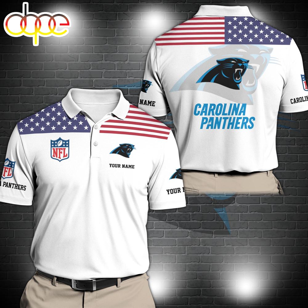 NFL Carolina Panthers Sport Polo Shirt Custom Your Name