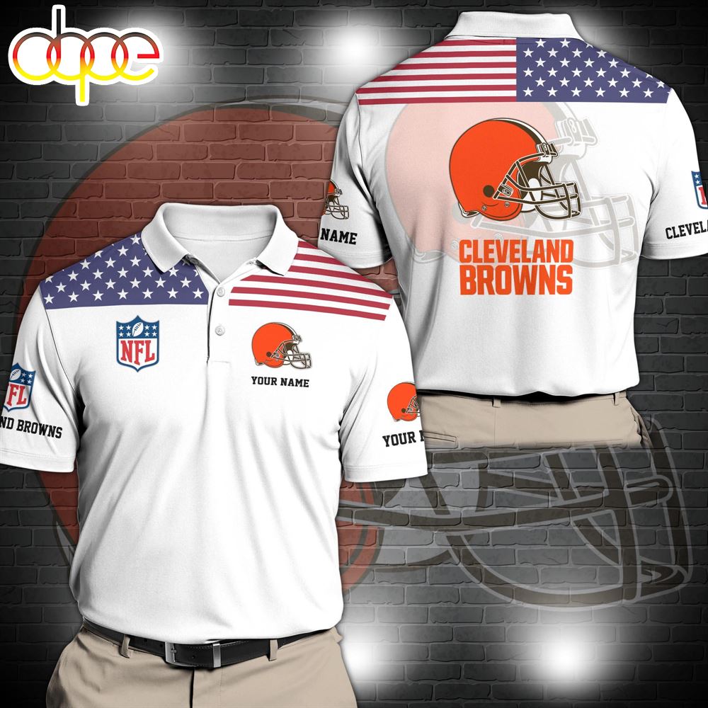 NFL Cleveland Browns Sport Polo Shirt Custom Your Name