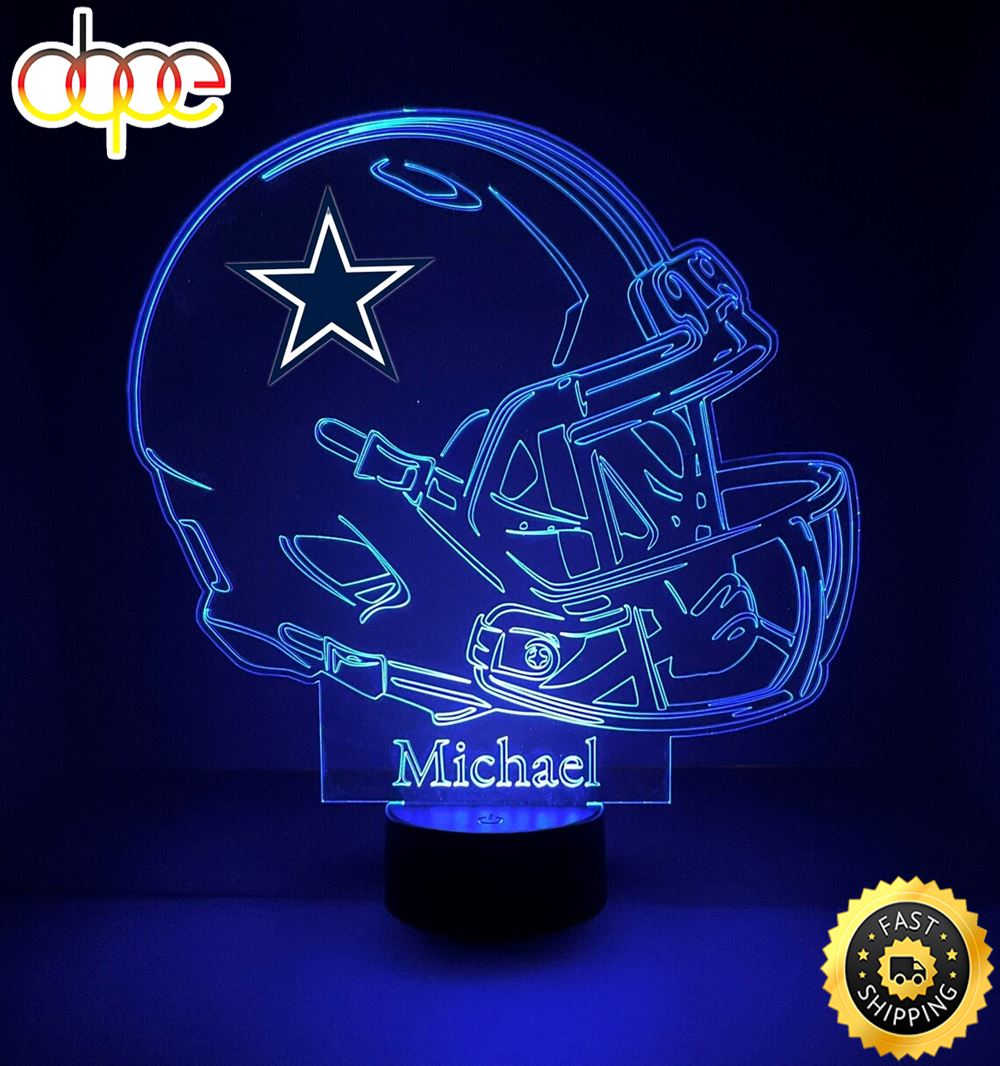 NFL Cowboys Modern Helmet Light Up Nfl Football Led Sports Fan Lamp