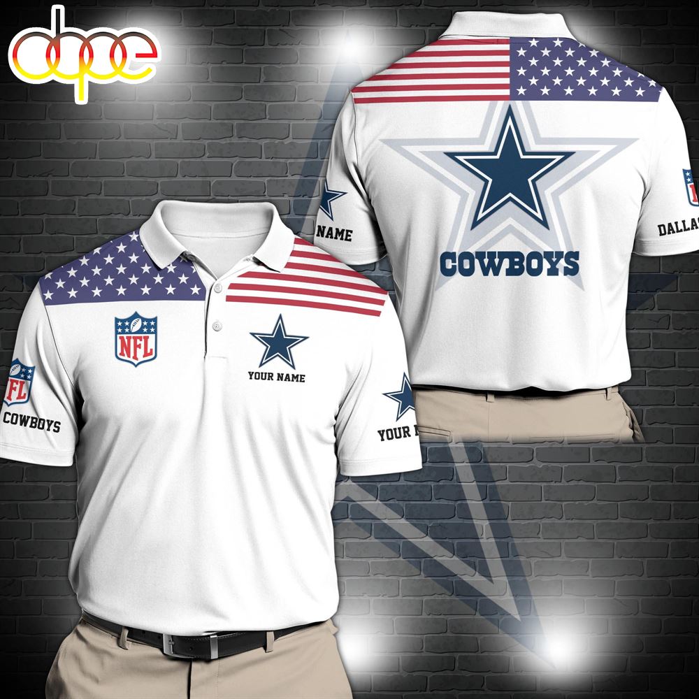NFL Dallas Cowboys Sport Polo Shirt Custom Your Name