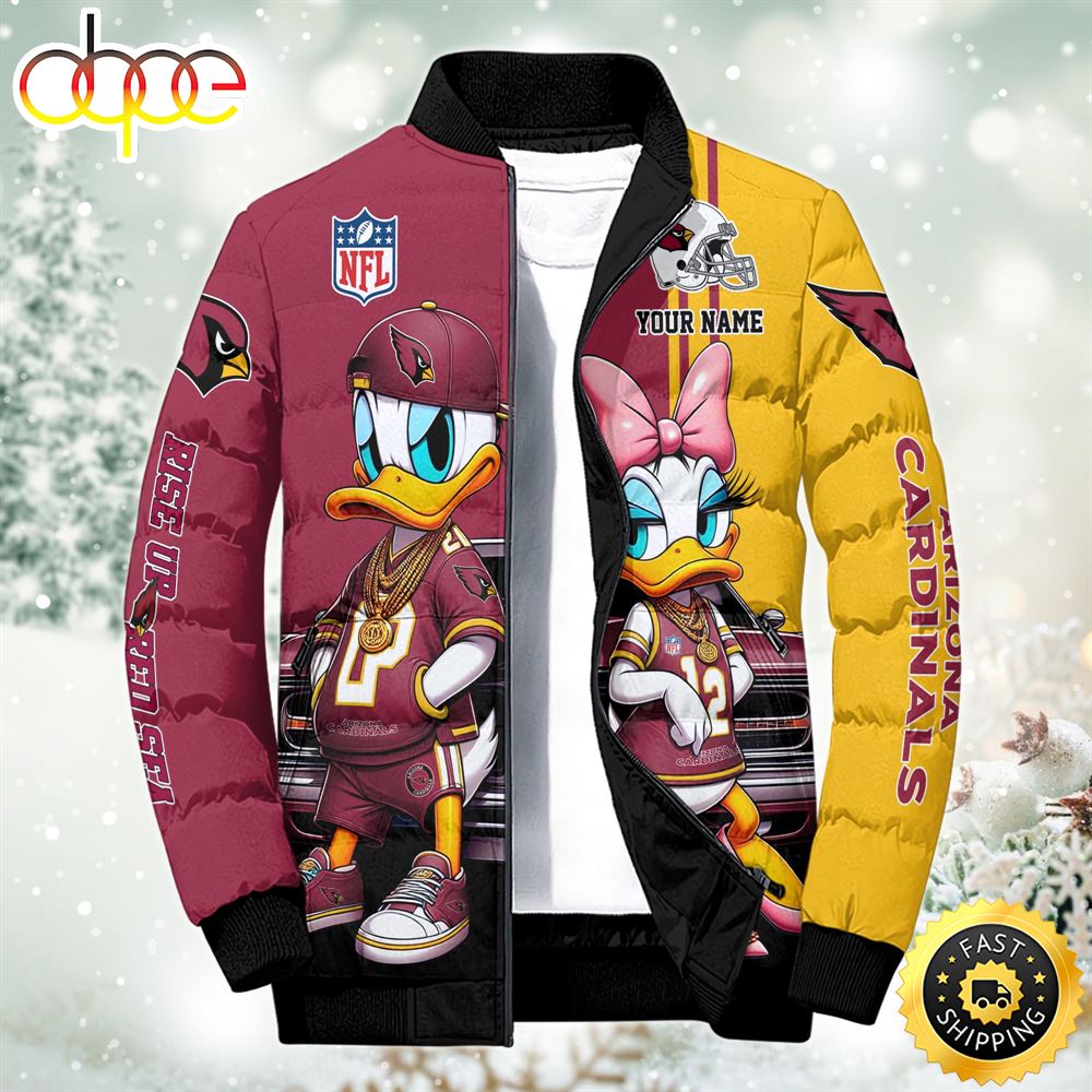 NFL Disney Arizona Cardinals Sport Puffer Jacket For Fans Custom Puffer Jacket