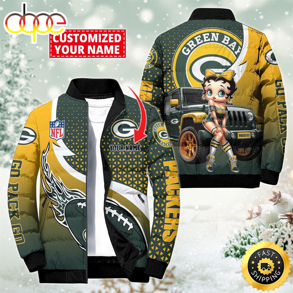 NFL Disney Green Bay Packers Sport Puffer Jacket For Fans